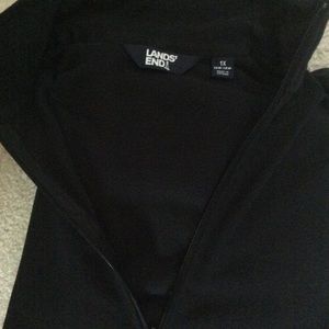 LANDSEND WOMENS  XL BLACK FLEECE JACKET NWT